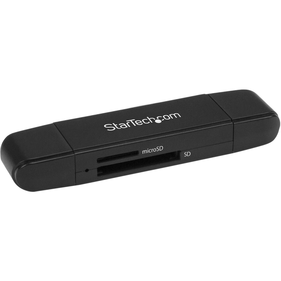 StarTech.com USB 3.0 Memory Card Reader for SD and microSD Cards - USB-C and USB-A - Portable USB SD and microSD Card Reader - SDMSDRWU3AC