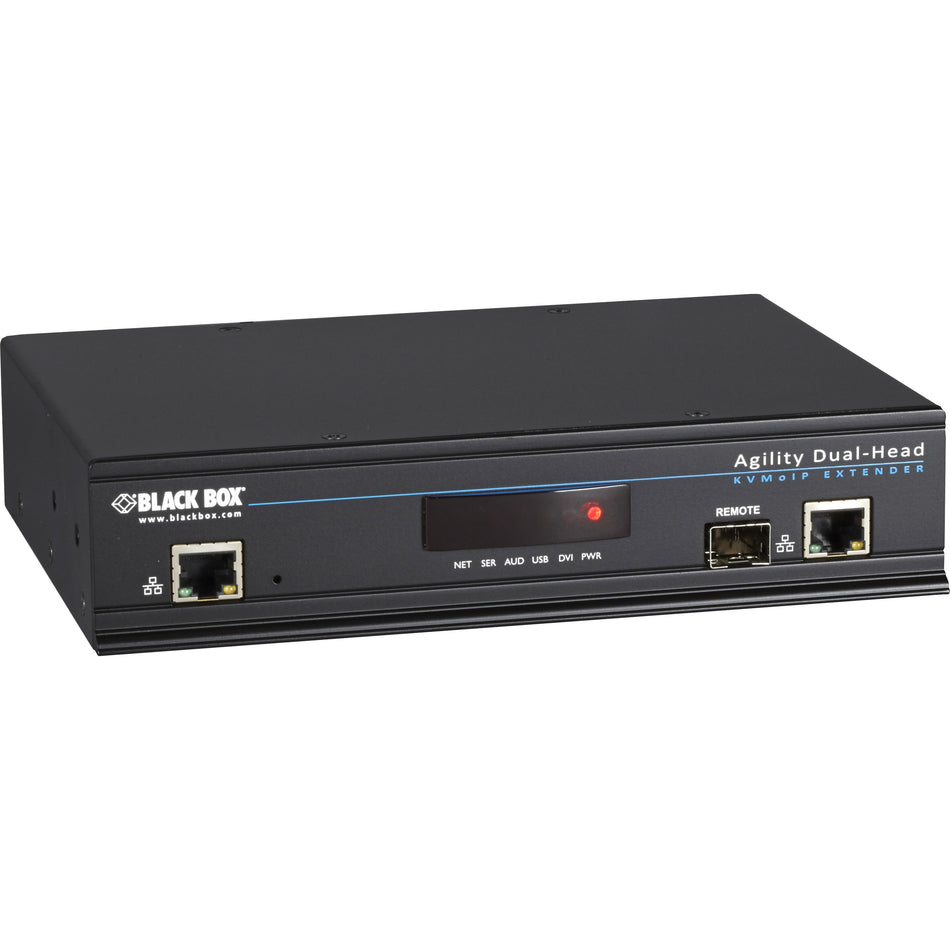 Black Box Agility KVM-Over-IP Matrix, Dual-Head DVI-D, USB 2.0, KVM Receiver - ACR1020A-R