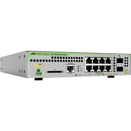 Allied Telesis Managed Gigabit Ethernet Switch - AT-GS970M/10PS-R-10