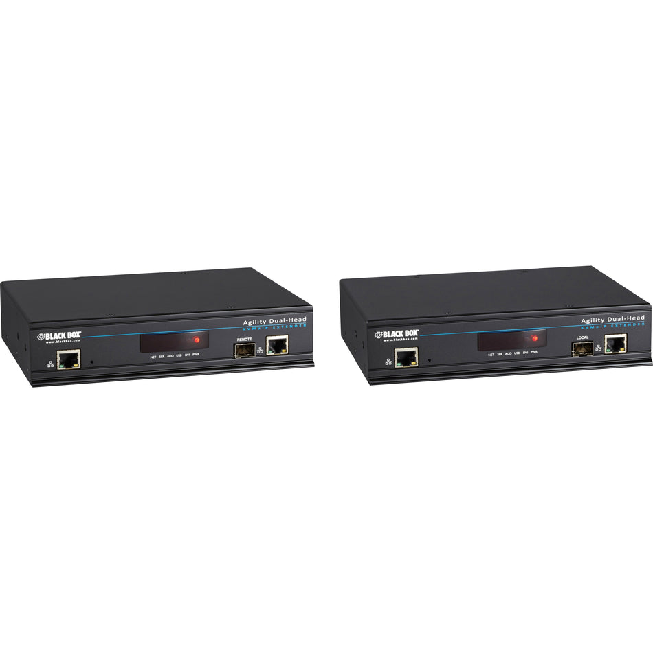 Black Box Agility KVM-Over-IP Matrix, Dual-Head DVI-D, USB 2.0, KVM Extender Kit - ACR1020A