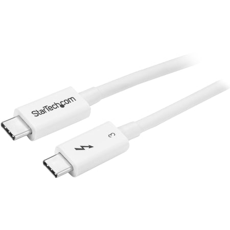 StarTech.com 1.6ft (50cm) Thunderbolt 3 Cable, 40Gbps, 100W PD, 4K/5K Video, Thunderbolt-Certified, Compatible w/ TB4/USB 3.2/DisplayPort - TBLT34MM50CW