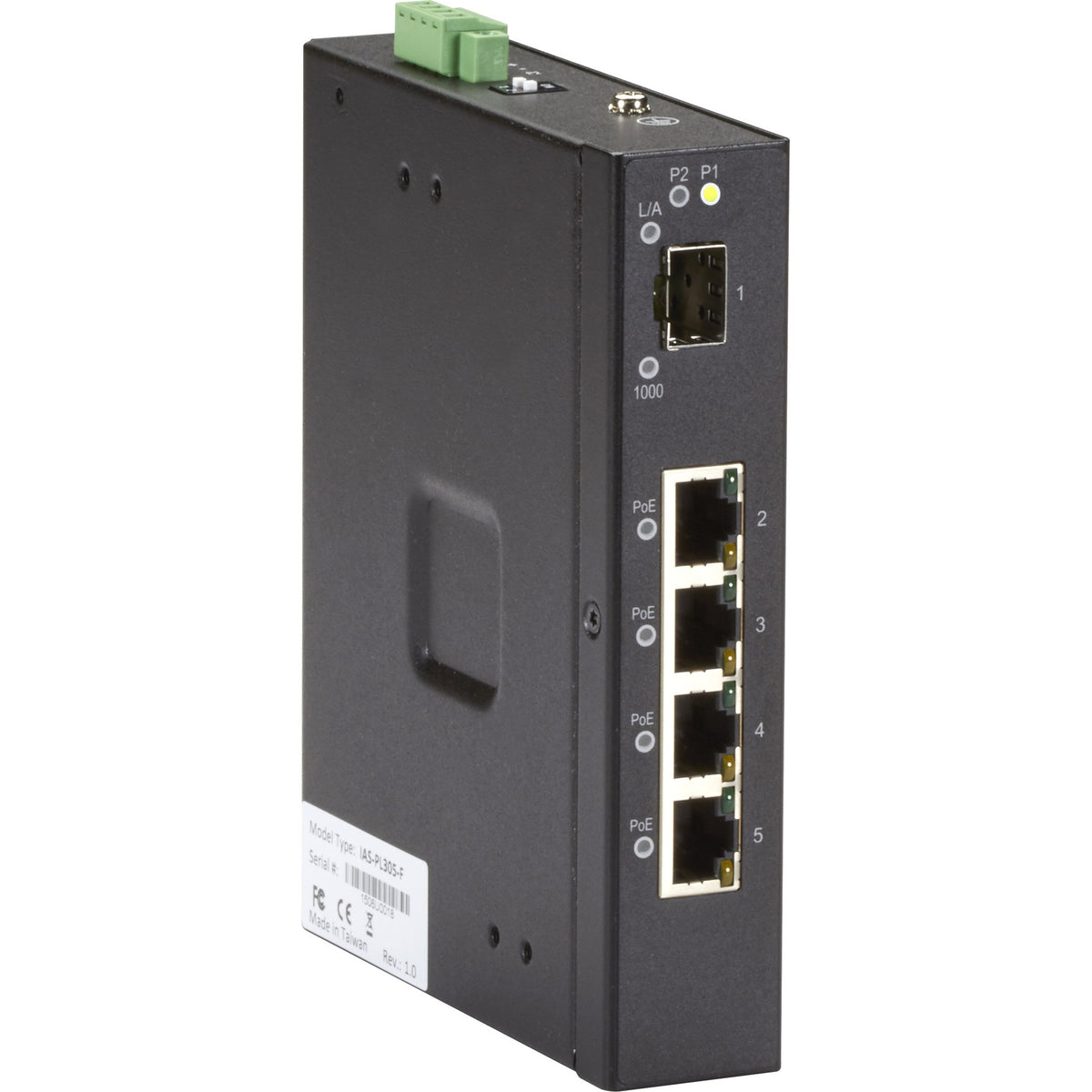 Black Box Industrial Unmanaged Gigabit Ethernet Switch - LIE401A