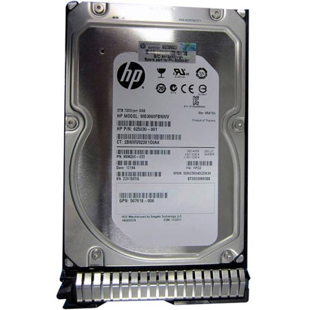 HPE Sourcing 3 TB Hard Drive - 3.5" Internal - SAS (6Gb/s SAS) - 653959-001