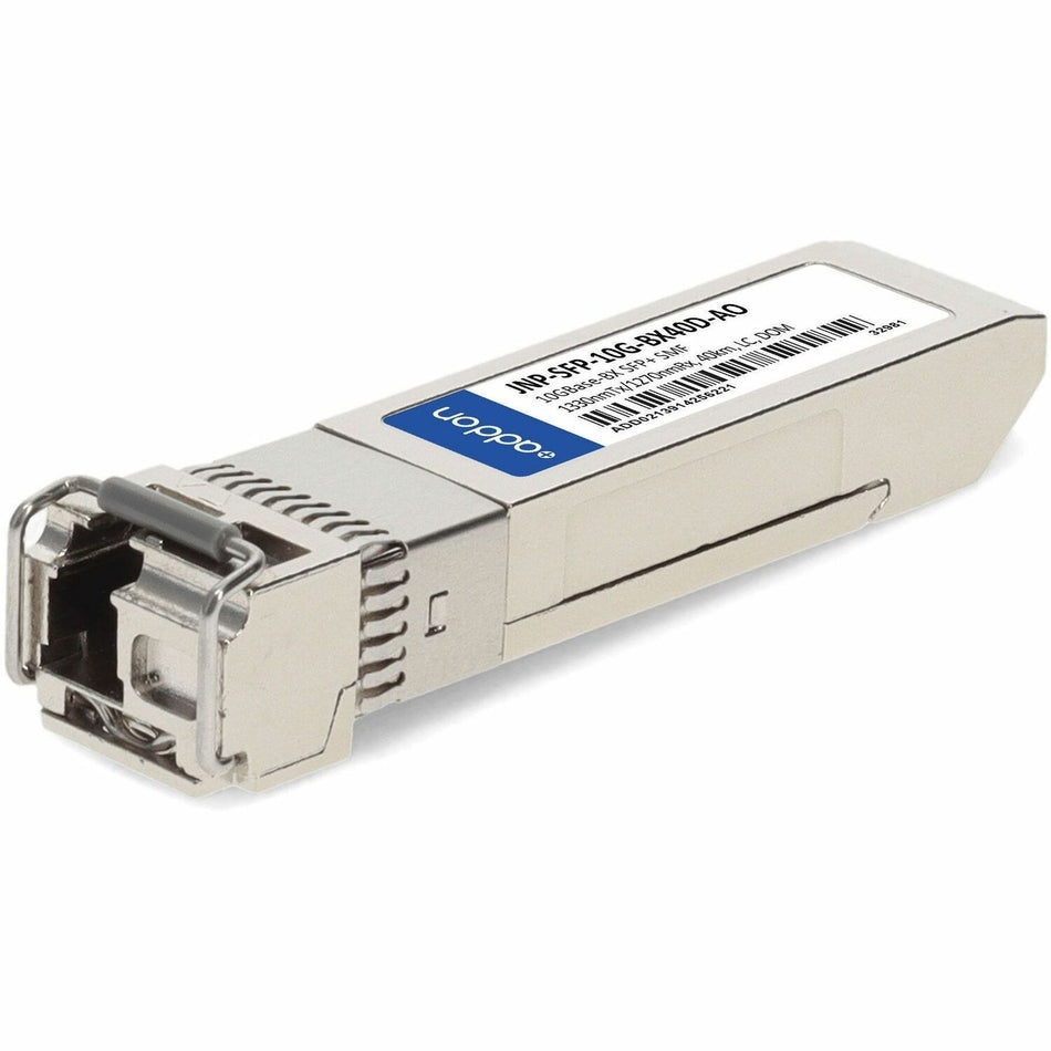 AddOn Juniper Networks&reg; JNP-SFP-10G-BX40D Compatible TAA 10GBase-BX SFP+ Transceiver (SMF, 1330nmTx/1270nmRx, 40km, LC, DOM) - JNP-SFP-10G-BX40D-AO