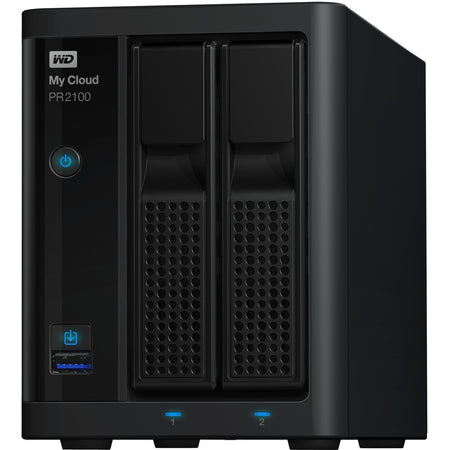 WDBBCL0200JBK-NESN WD 20TB My Cloud Pro Series PR2100 Media Server with Transcoding, NAS - Network Attached Storage - WDBBCL0200JBK-NESN