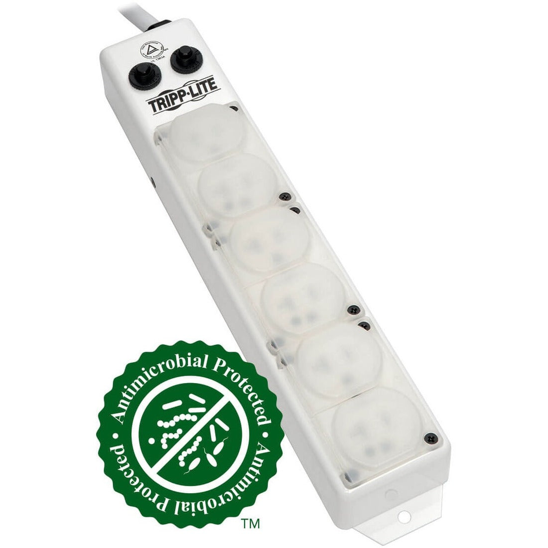Eaton Tripp Lite Series Safe-IT UL 1363A Medical-Grade Power Strip for Patient-Care Vicinity, 6x 20A Hospital-Grade Outlets, Safety Covers, 7 ft. Cord - PS607HG20AOEM