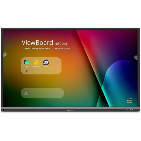 ViewSonic IFP6550 65 Inch ViewBoard 4K Interactive Flat Panel Display with 20-Point Touch, Integrated Microphone and HDMI, RJ45 - IFP6550