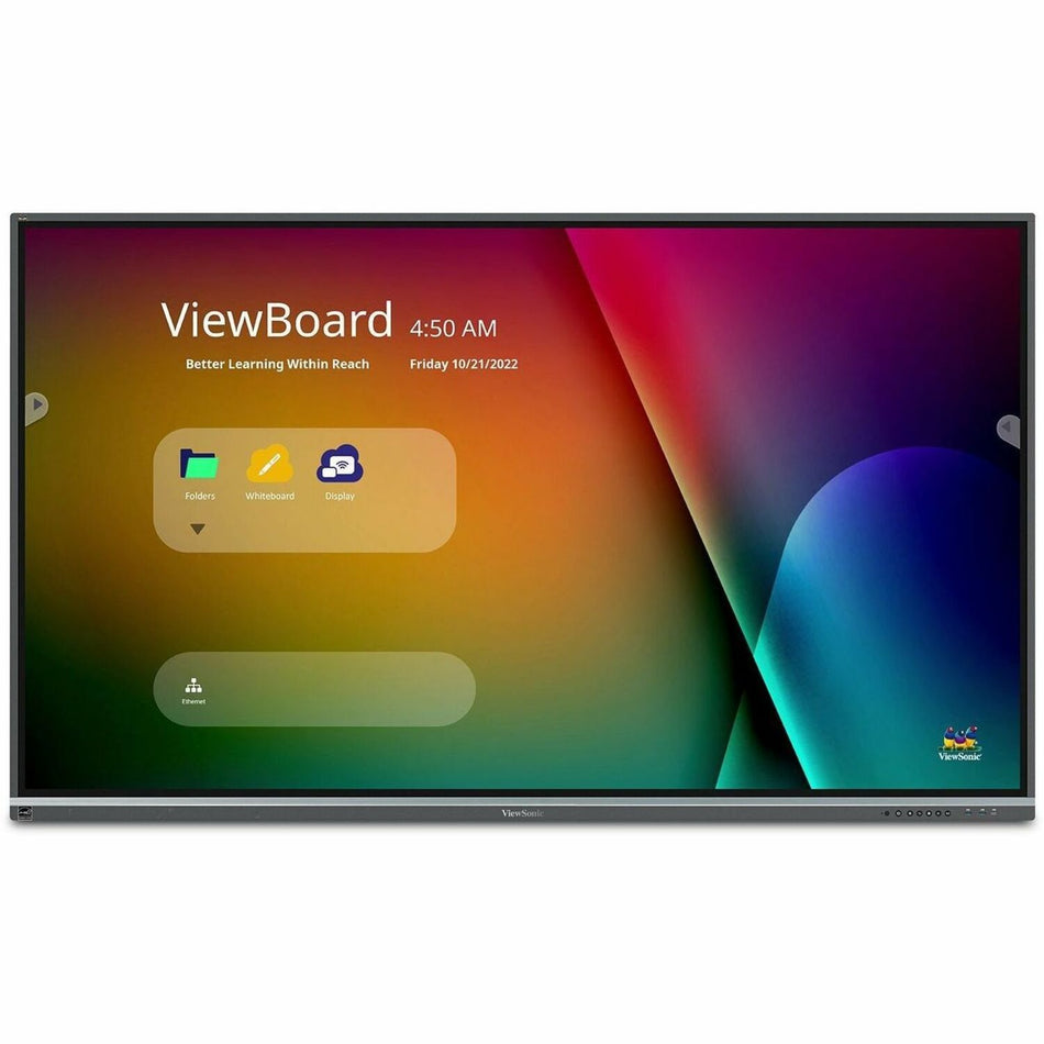 ViewSonic IFP8650 86" ViewBoard 4K Interactive Display, 20-Point Touch HDMI, DisplayPort - IFP8650