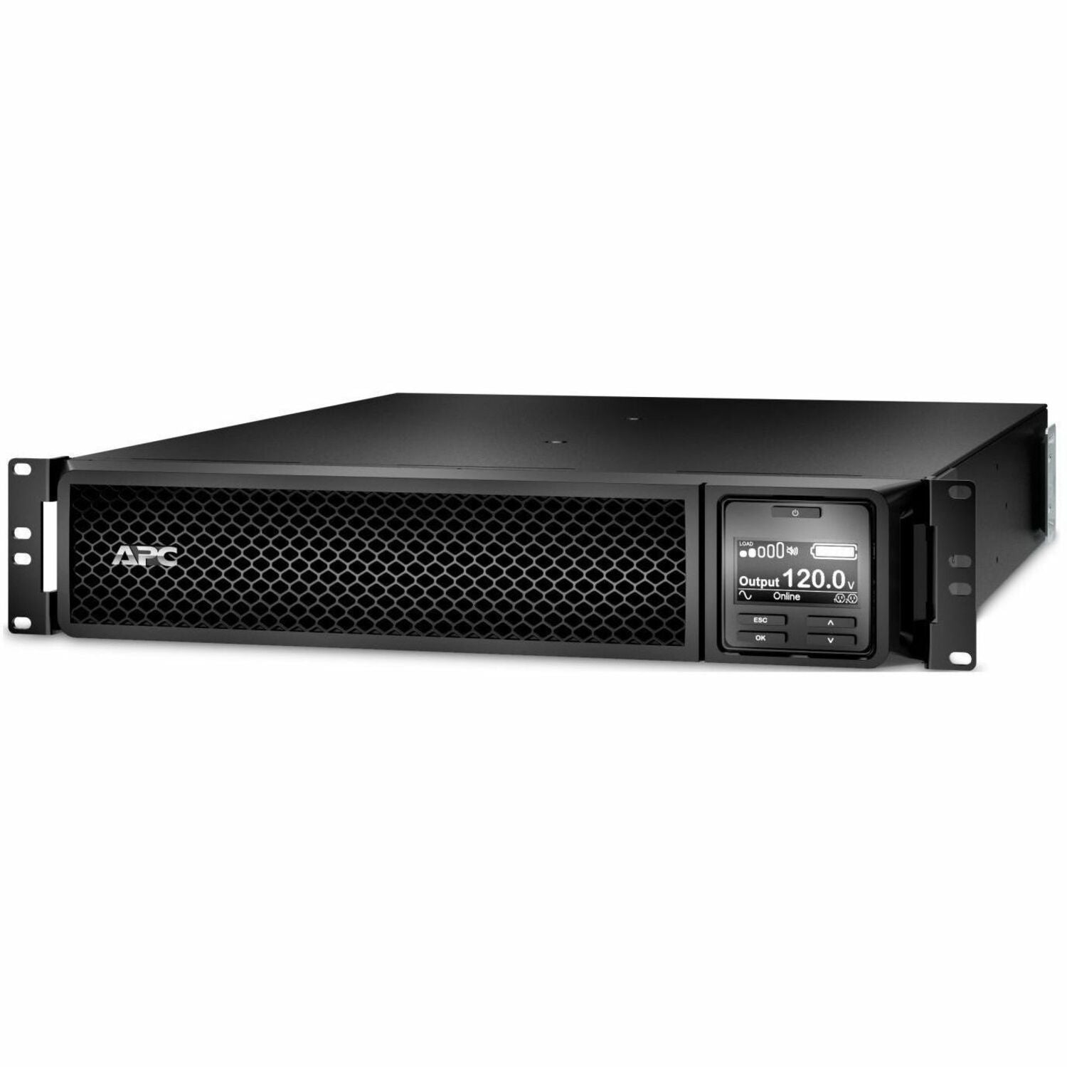 APC Smart-UPS On-Line, 1500VA, Rackmount 2U, 120V, 6x NEMA 5-15R outlets, SmartSlot, Extended runtime, W/ rail kit - SRT1500RMXLA