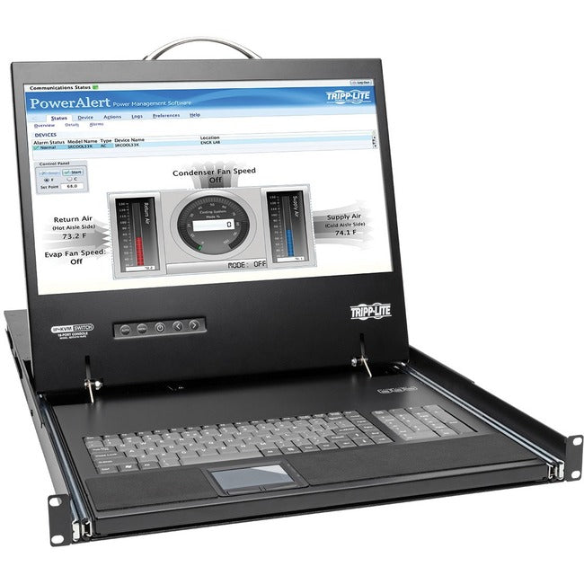 Tripp Lite by Eaton NetCommander 16-Port Cat5 KVM over IP Switch - 19 in. LCD, 2 Remote + 1 Local User, 1U Rack-Mount - B070-016-19-IP2