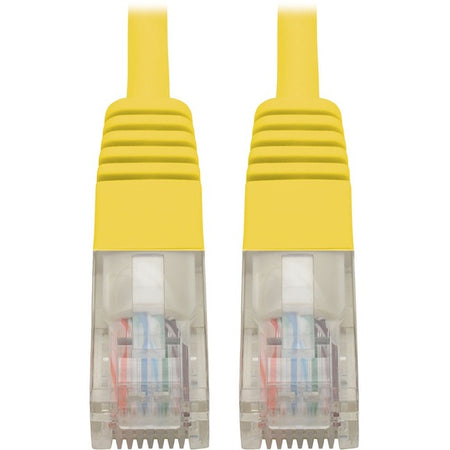 Eaton Tripp Lite Series Cat5e 350 MHz Molded (UTP) Ethernet Cable (RJ45 M/M), PoE - Yellow, 2 ft. (0.61 m) - N002-002-YW