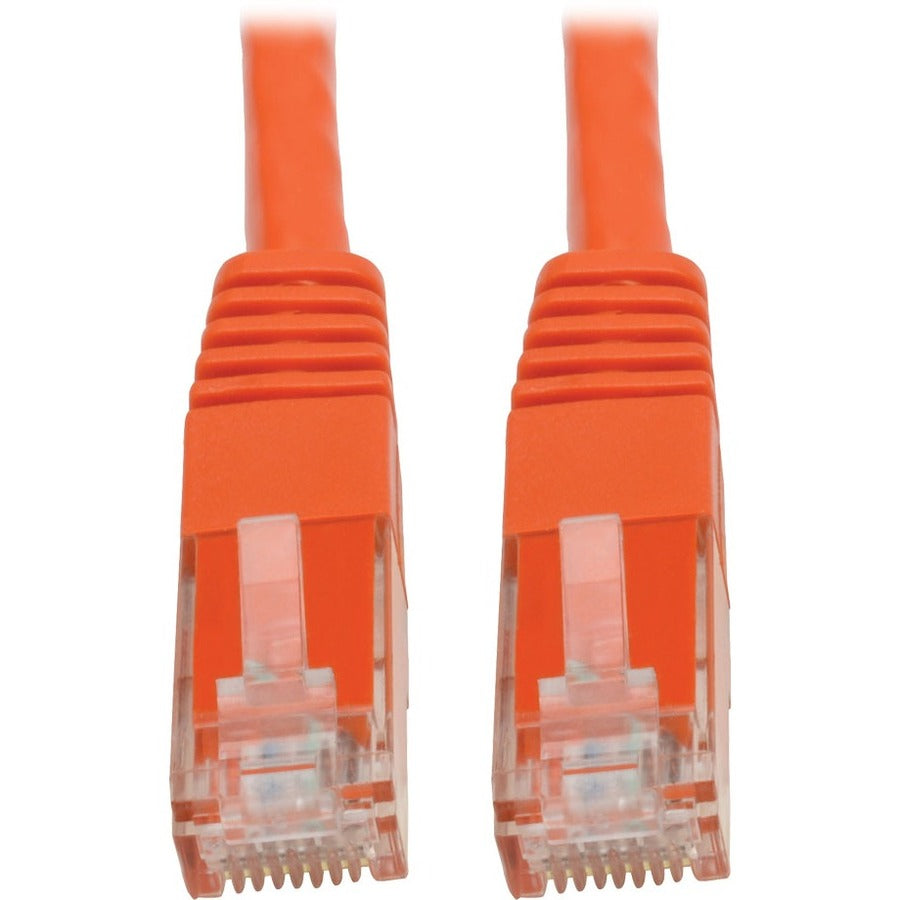 Eaton Tripp Lite Series Cat6 Gigabit Molded (UTP) Ethernet Cable (RJ45 M/M), PoE, Orange, 6 ft. (1.83 m) - N200-006-OR