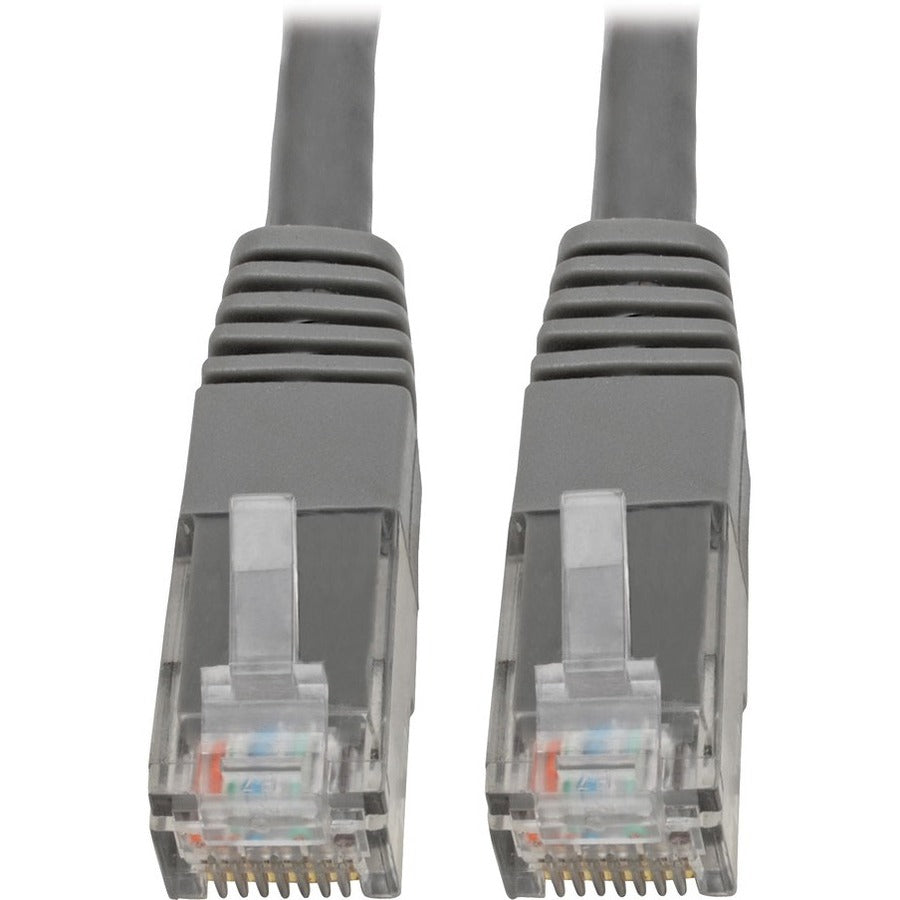 Eaton Tripp Lite Series Cat6 Gigabit Molded (UTP) Ethernet Cable (RJ45 M/M), PoE, Gray, 10 ft. (3.05 m) - N200-010-GY