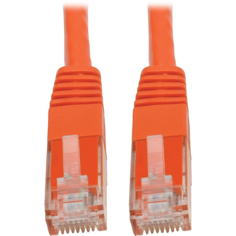 Eaton Tripp Lite Series Cat6 Gigabit Molded (UTP) Ethernet Cable (RJ45 M/M), PoE, Orange, 50 ft. (15.24 m) - N200-050-OR