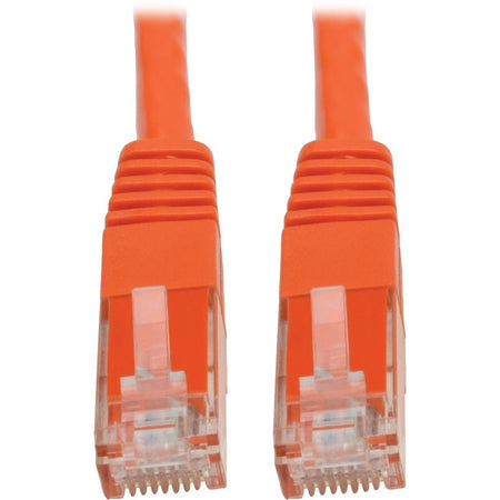 Eaton Tripp Lite Series Cat6 Gigabit Molded (UTP) Ethernet Cable (RJ45 M/M), PoE, Orange, 50 ft. (15.24 m) - N200-050-OR