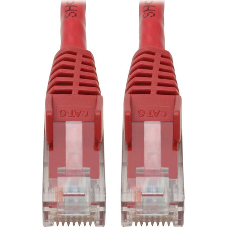 Tripp Lite by Eaton Cat6 Gigabit Snagless Molded (UTP) Ethernet Cable (RJ45 M/M) PoE Red 4 ft. (1.22 m) - N201-004-RD