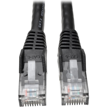 Eaton Tripp Lite Series Cat6 Gigabit Snagless Molded (UTP) Ethernet Cable (RJ45 M/M), PoE, Black, 8 ft. (2.43 m) - N201-008-BK