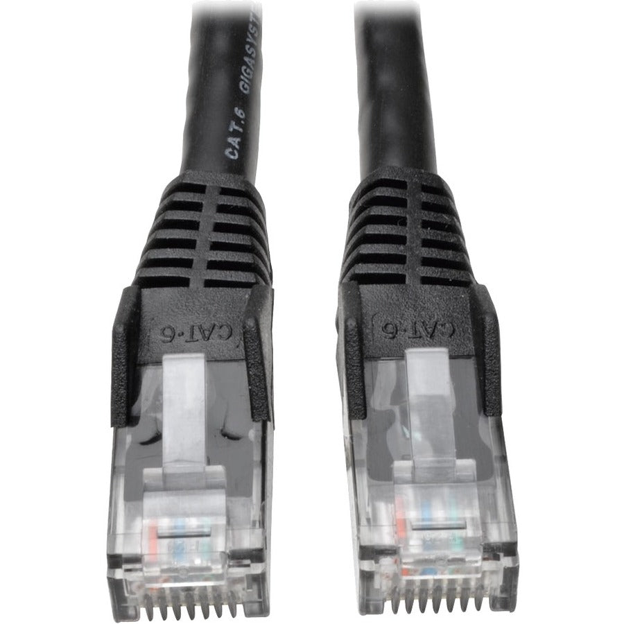 Tripp Lite by Eaton Cat6 Gigabit Snagless Molded (UTP) Ethernet Cable (RJ45 M/M) PoE Black 35 ft. (10.67 m) - N201-035-BK
