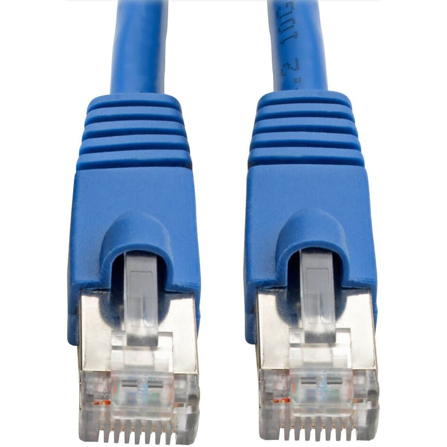 Eaton Tripp Lite Series Cat6a 10G Snagless Shielded STP Ethernet Cable (RJ45 M/M), PoE, Blue, 35 ft. (10.67 m) - N262-035-BL