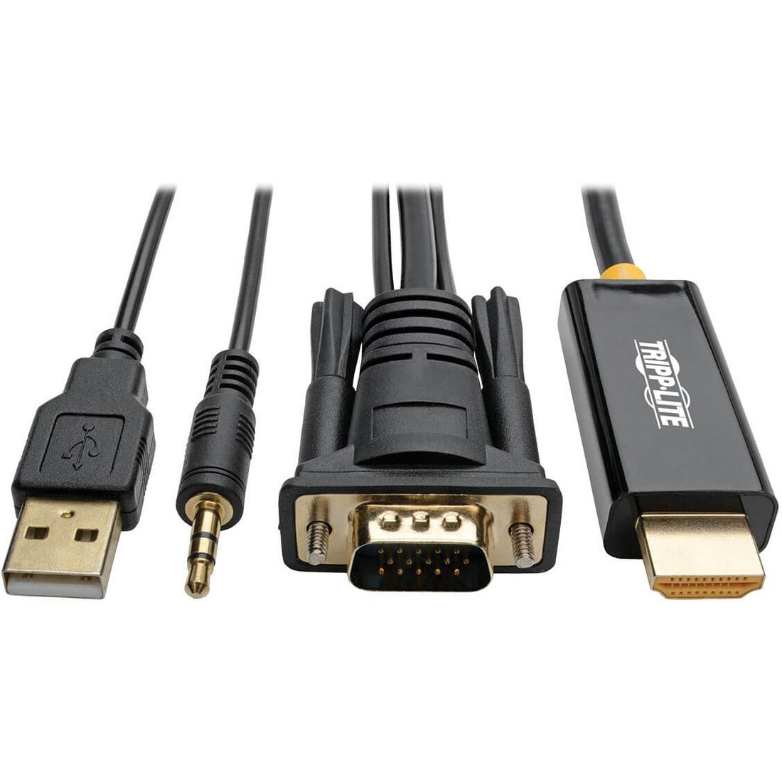 Eaton Tripp Lite Series VGA to HDMI Adapter Cable with Audio and USB Power (M/M), 1080p 60 Hz, 6 ft. (1.8 m) - P116-006-HDMI-A