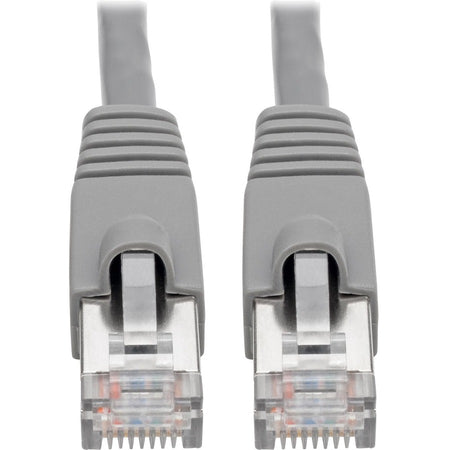 Eaton Tripp Lite Series Cat6a 10G Snagless Shielded STP Ethernet Cable (RJ45 M/M), PoE, Gray, 3 ft. (0.91 m) - N262-003-GY