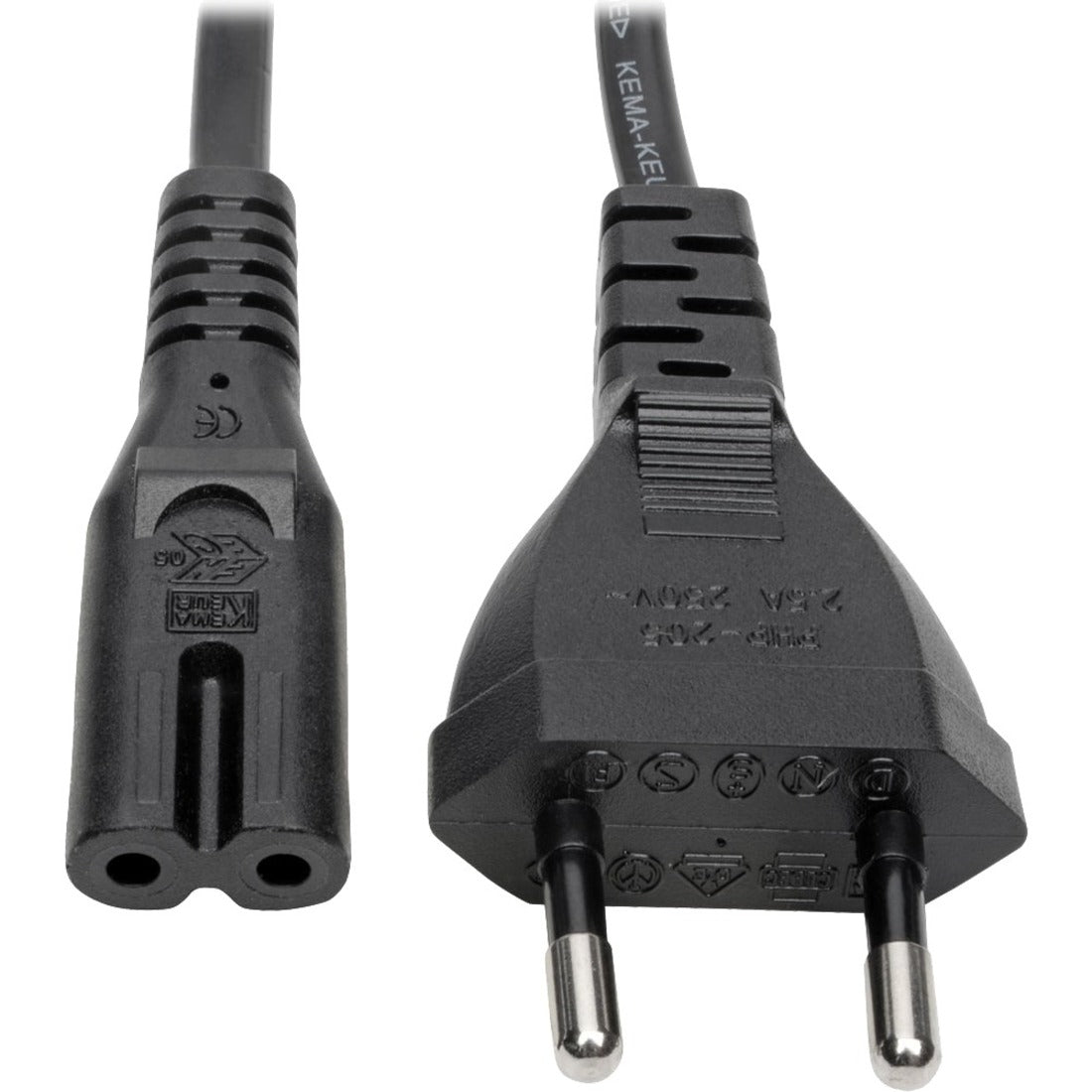 Tripp Lite by Eaton European Computer Power Cord C7 to Schuko 2.5A 250V 18 AWG 6 ft. (1.83 m) Black - P059-006