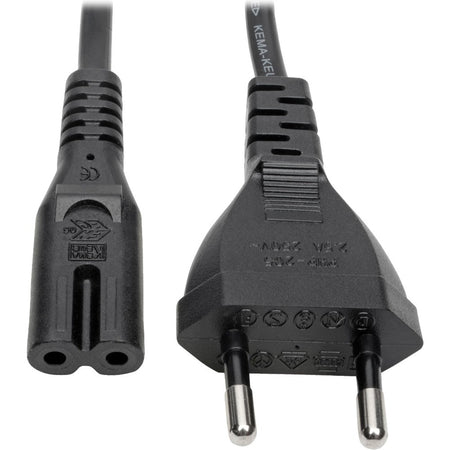 Tripp Lite by Eaton European Computer Power Cord C7 to Schuko 2.5A 250V 18 AWG 6 ft. (1.83 m) Black - P059-006