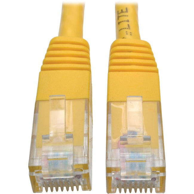 Eaton Tripp Lite Series Cat6 Gigabit Molded (UTP) Ethernet Cable (RJ45 M/M), PoE, Yellow, 1 ft. (0.31 m) - N200-001-YW