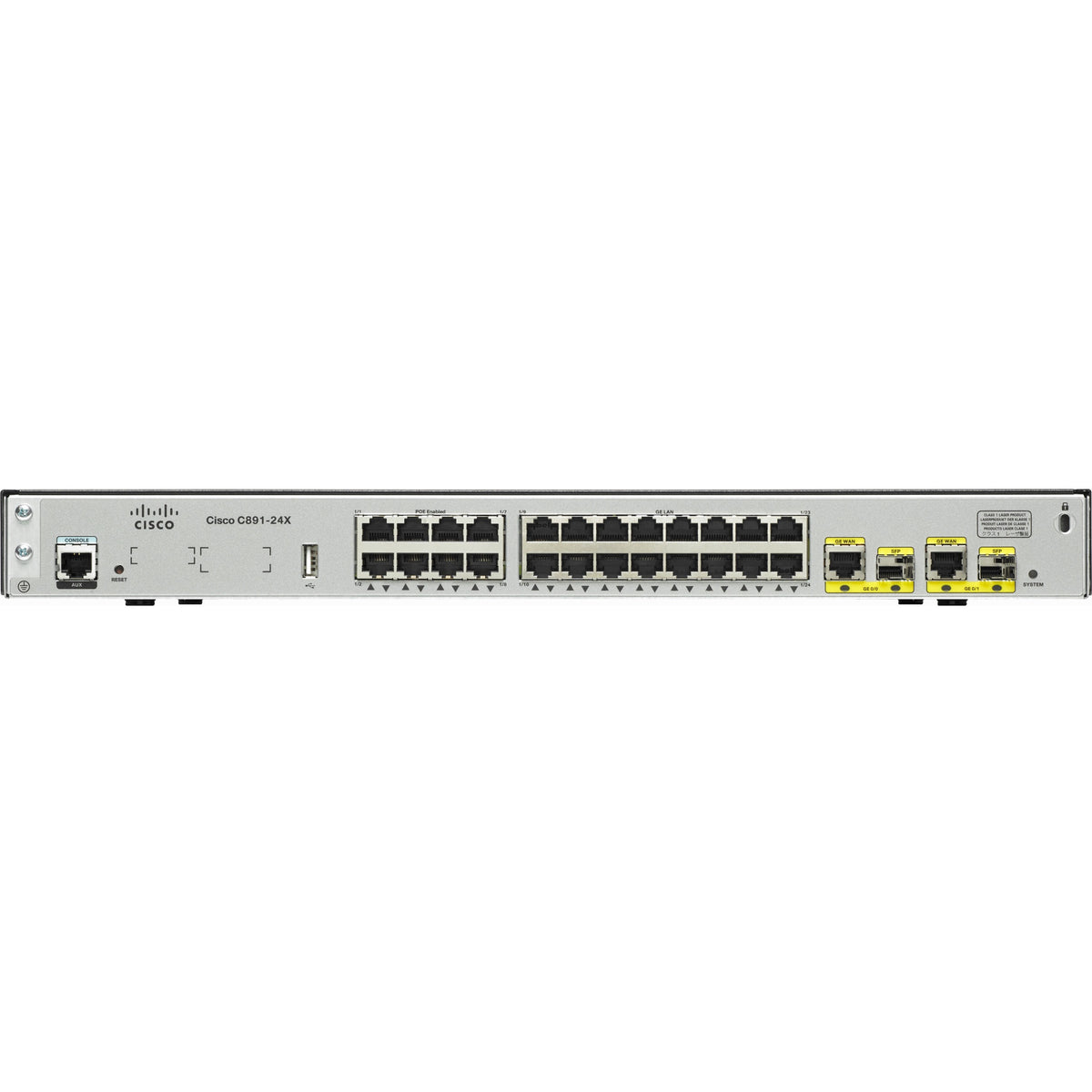 Cisco 891 Gigabit Ethernet Security Router with SFP and 24-ports Ethernet Switch - C891-24X/K9-RF