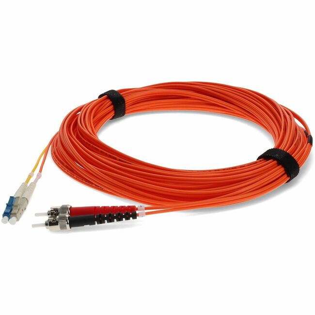 AddOn 15m LC (Male) to ST (Male) Orange OM1 & OS1 Duplex Fiber Mode Conditioning Cable - ADD-MODE-STLC6-15