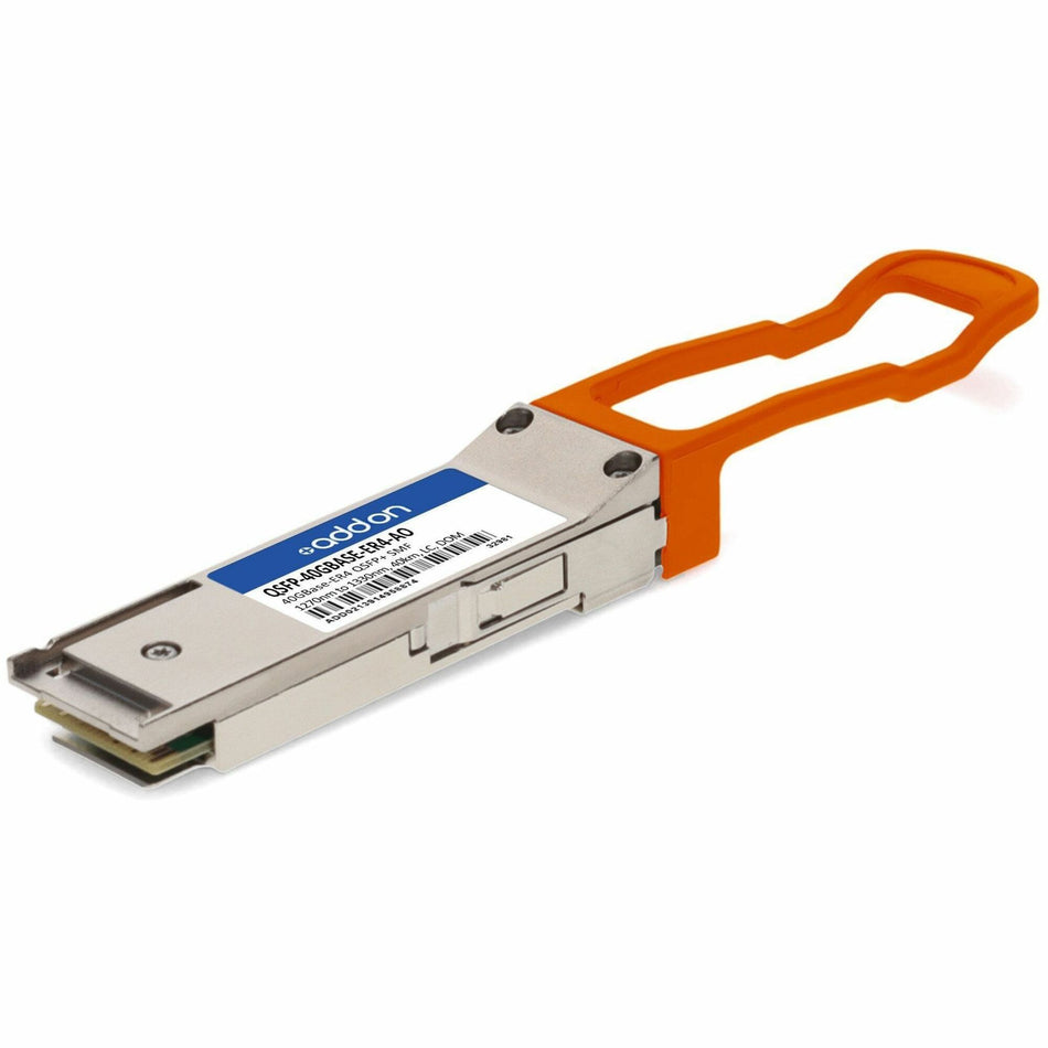 AddOn MSA and TAA 40GBase-ER4 QSFP+ Transceiver (SMF, 1270nm to 1330nm, 40km, LC, DOM) - QSFP-40GBASE-ER4-AO