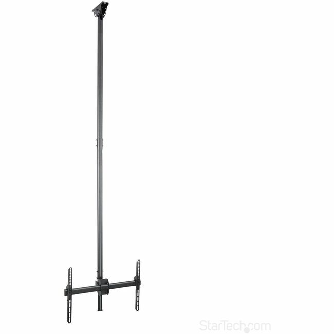 StarTech.com TV Ceiling Mount, Full-Motion Hanging Single Screen Vesa Mount for 32"-75" TVs / Displays - Height Adjustable Telescopic Pole - FPCEILPTBLP