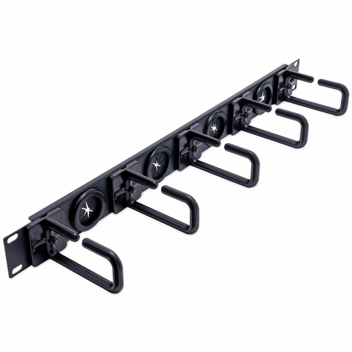 StarTech.com 1U 19" Cable Management Organizer - D Ring Hook Network/Server Rack Cord Manager - Data Center Horizontal Wire Panel - CABLMANAGERH