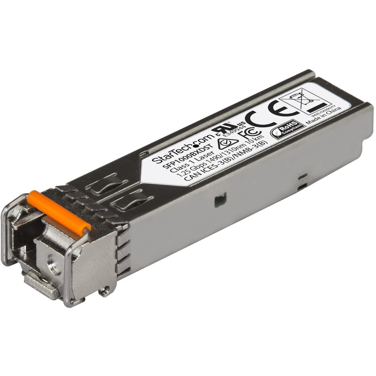 StarTech.com MSA Uncoded SFP Transceiver Module - 1000BASE-BX - 1GbE Gigabit Ethernet BiDi Fiber (SMF) - SFP1000BXDST