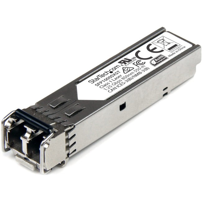 StarTech.com MSA Uncoded SFP Module - 1000BASE-SX - 1GE Gigabit Ethernet SFP 1GbE Multi Mode Fiber (MMF) Optic Transceiver - 550m DDM - SFP1000SXST