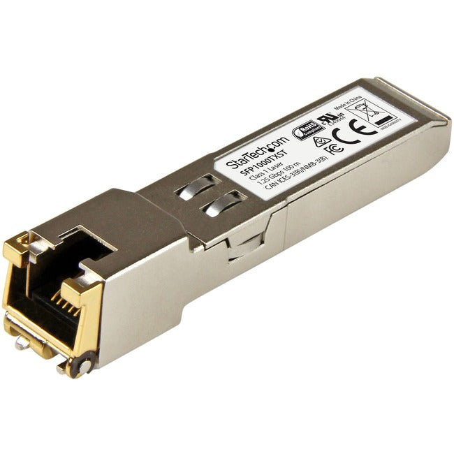 StarTech.com MSA Uncoded SFP Module - 1000BASE-TX - 1GE Gigabit Ethernet SFP SFP to RJ45 Cat6/Cat5e Transceiver Module - 100m - SFP1000TXST