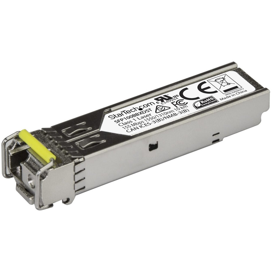 StarTech.com MSA Uncoded SFP Transceiver Module - 100BASE-BX - 100 Mb Ethernet BiDi Fiber (SMF) - SFP100BBXDST