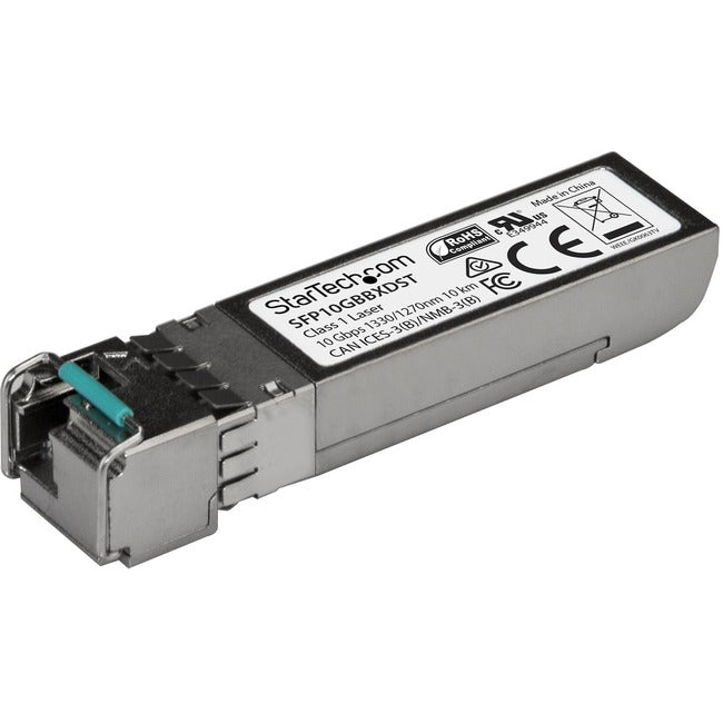 StarTech.com MSA Uncoded SFP+ Transceiver Module - 10GBASE-BX - 10 GbE Gigabit Ethernet BiDi Fiber (SMF) - SFP10GBBXDST