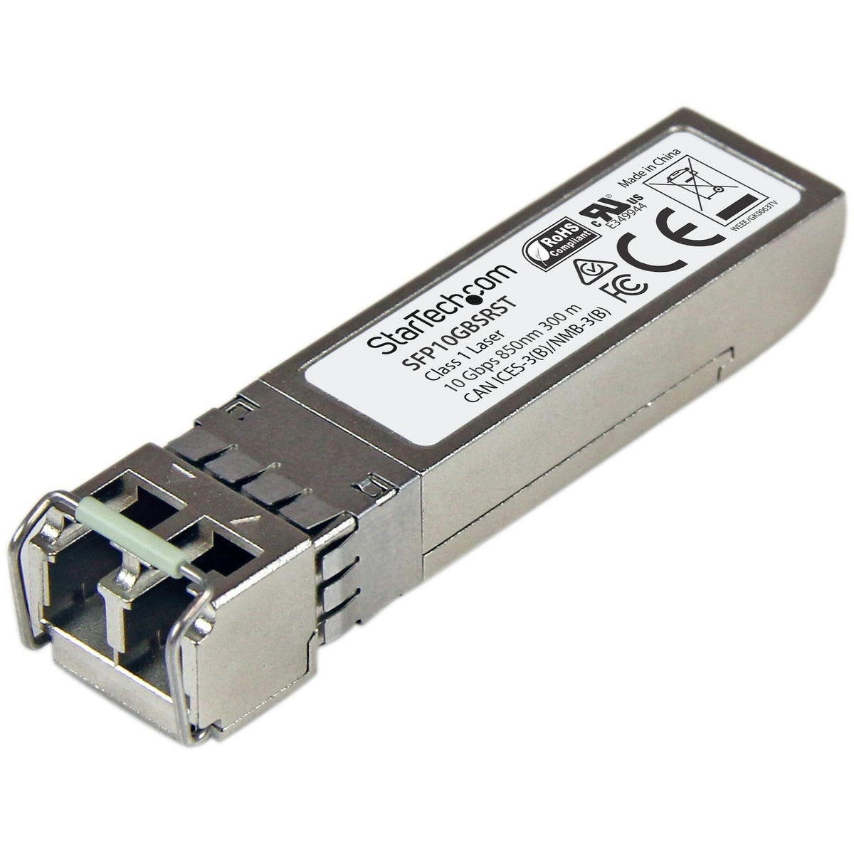StarTech.com MSA Uncoded SFP+ Module - 10GBASE-SR - 10GE Gigabit Ethernet SFP+ 10GbE Multi Mode Fiber (MMF) Optic Transceiver - 300m DDM - SFP10GBSRST