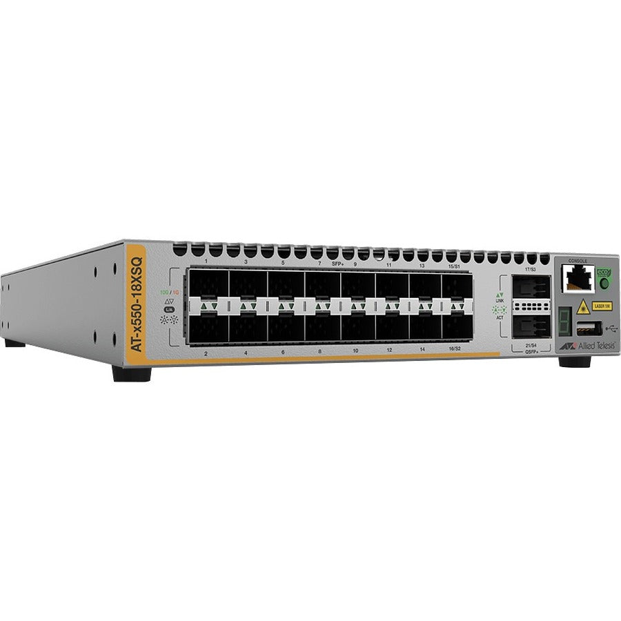 Allied Telesis 16-Port 1g/10g Sfp+ Stackable Switch with 2 QSFP Ports - AT-X550-18XSQ-10