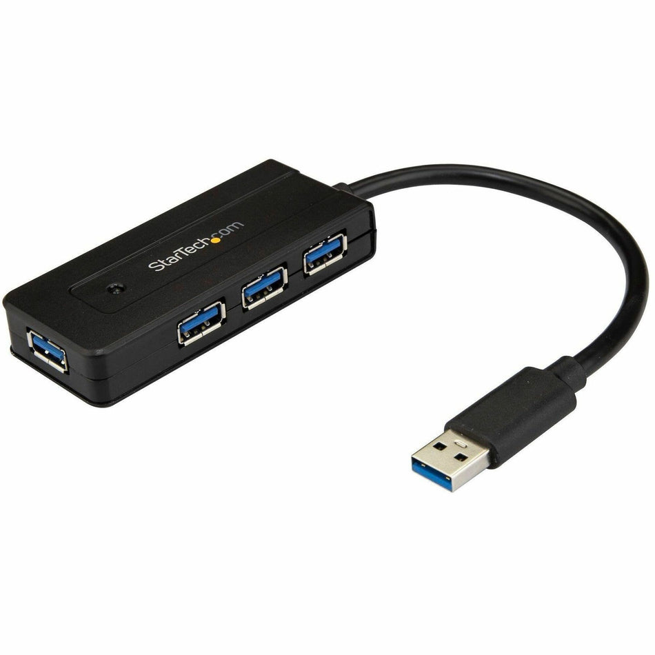 StarTech.com 4 Port USB 3.0 Hub SuperSpeed 5Gbps w/ Fast Charge - Portable USB 3.2 Gen 1 (5Gbps) Type-A Laptop/Desktop Hub - USB Bus/Self Powered - ST4300MINI