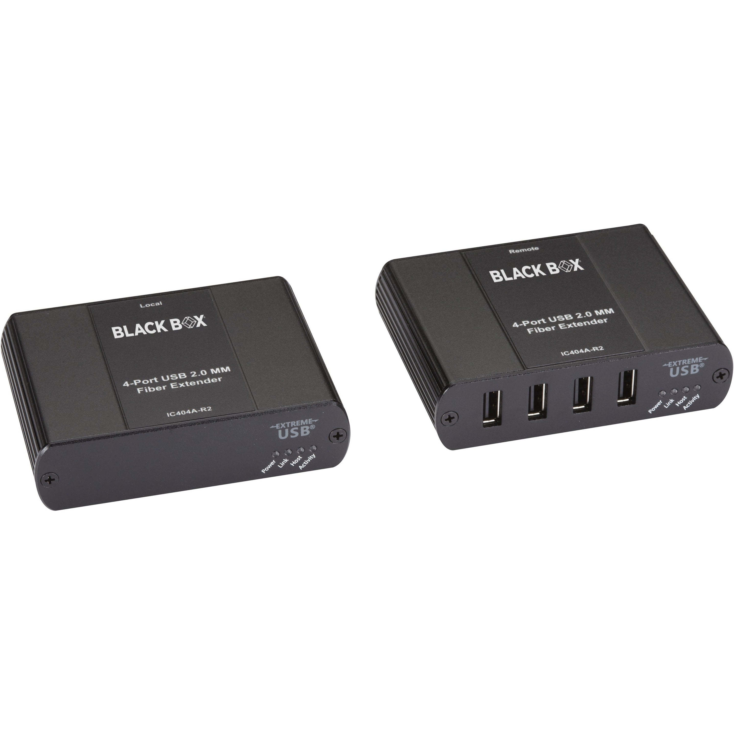 Black Box USB 2.0 Extender - Multimode Fiber, 4-Port - IC404A-R2