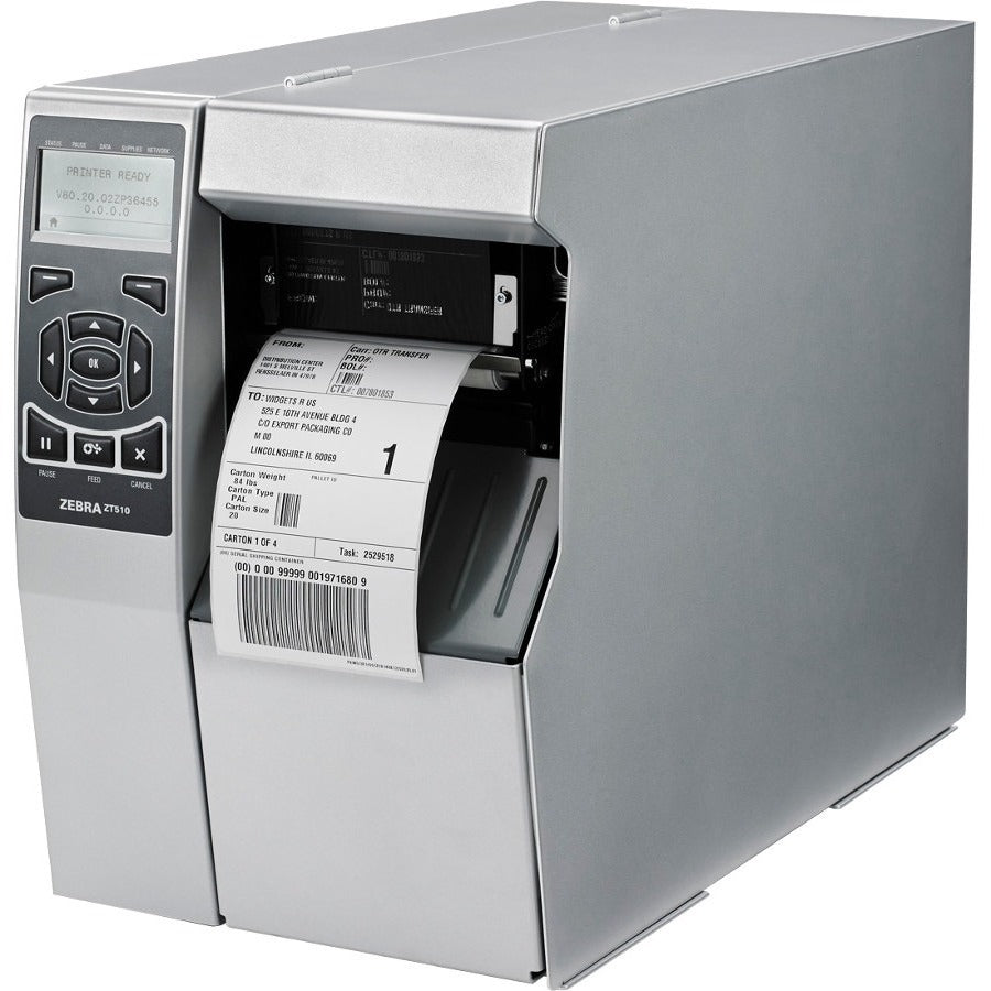 Zebra ZT510 Industrial Direct Thermal/Thermal Transfer Printer - Monochrome - Label Print - USB - Serial - Bluetooth - Near Field Communication (NFC) - ZT51042-T010000Z