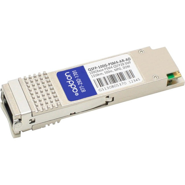 AddOn Arista Networks QSFP-100G-PSM4 Compatible TAA Compliant 100GBase-PSM4 QSFP28 Transceiver (SMF, 1310nm, 500m, MPO, DOM) - QSFP-100G-PSM4-AR-AO