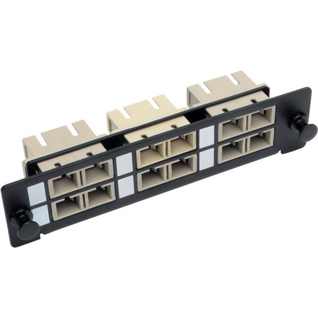 Tripp Lite by Eaton High-Density Fiber Adapter Panel (MMF/SMF), 6 SC Duplex Connectors, Black - N492-06D-SC