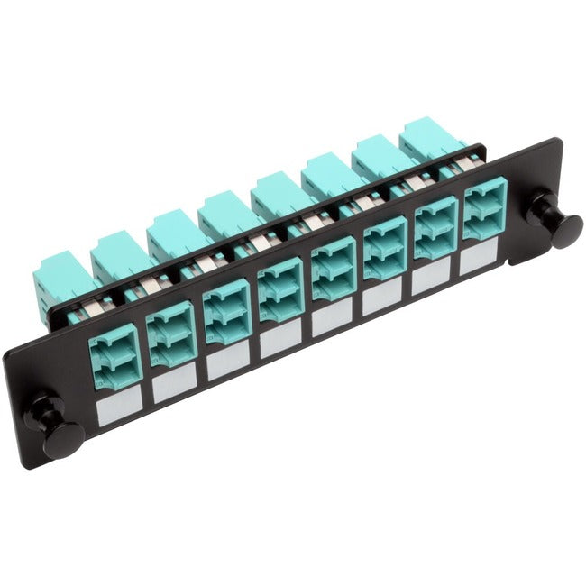 Eaton Tripp Lite Series High-Density Fiber Adapter Panel (MMF/SMF), 8 LC Duplex Connectors, Black - N492-08D-LC
