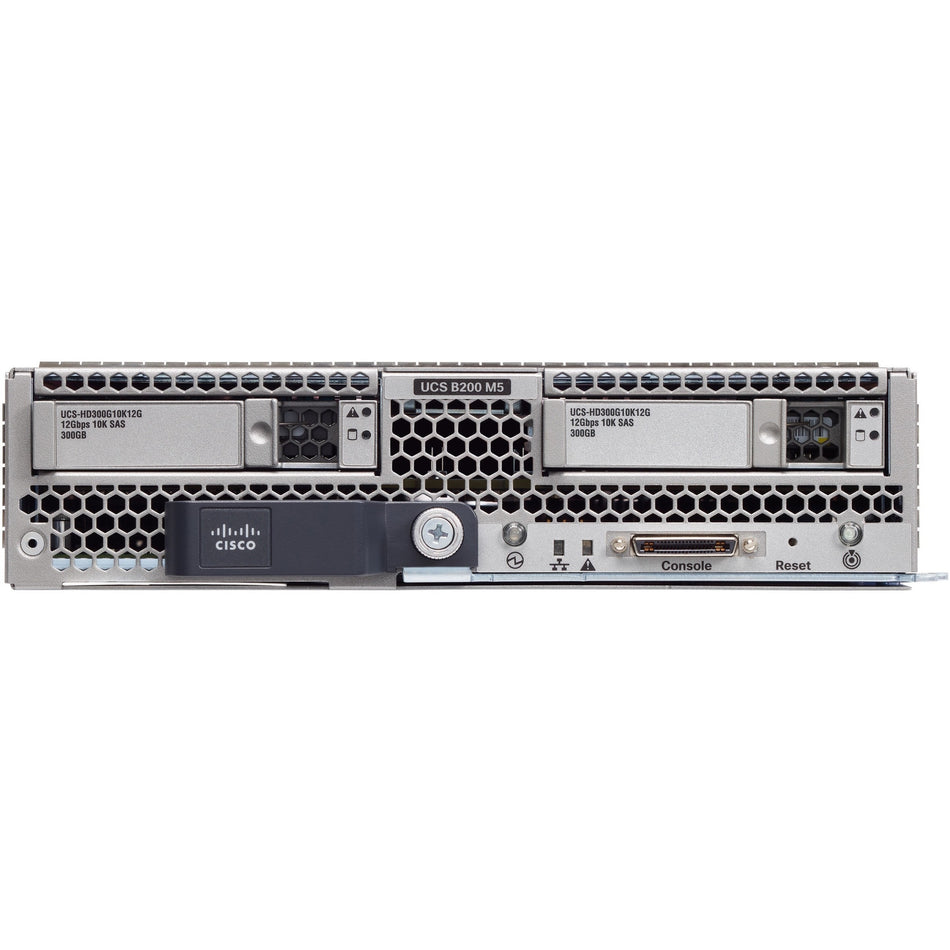Cisco B200 M5 Blade Server - 2 x Intel Xeon Gold 5118 Dodeca-core (12 Core) 2.30 GHz - 96 GB Installed DDR4 SDRAM - Serial ATA, 12Gb/s SAS Controller - 2 Processor Support - 3 TB RAM Support - 10 Gigabit Ethernet - Matrox G200e 8 MB Graphic Card 6X16GB VIC1340 - UCS-SP-B200M5-A1