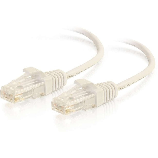 C2G 1ft Cat6 Snagless Unshielded (UTP) Slim Ethernet Patch Cable - White - 01185