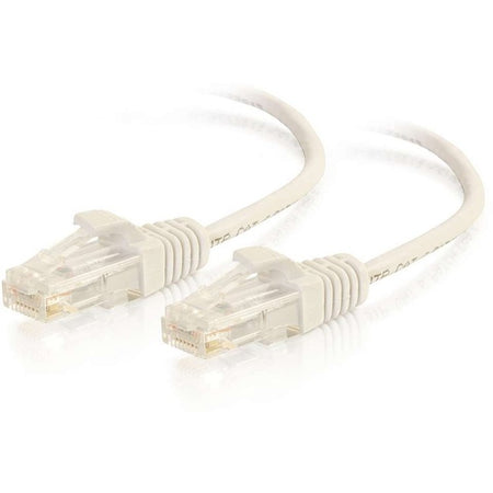 C2G 10ft Cat6 Snagless Unshielded (UTP) Slim Ethernet Cable - Cat6 Network Patch Cable - PoE - White - 01189