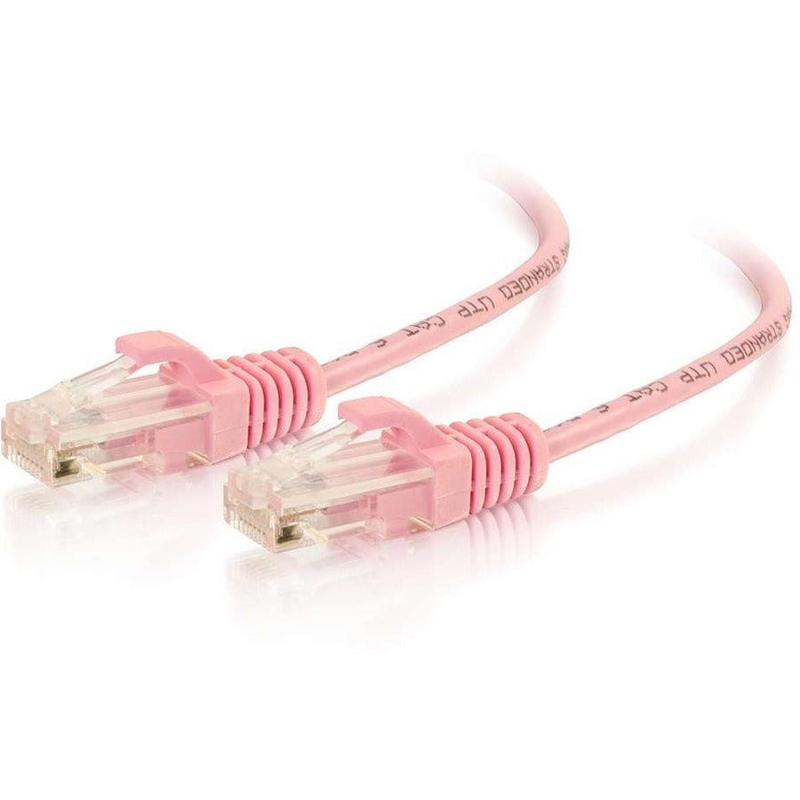 C2G 5ft Cat6 Slim Snagless Unshielded (UTP) Ethernet Cable - Pink - 01192